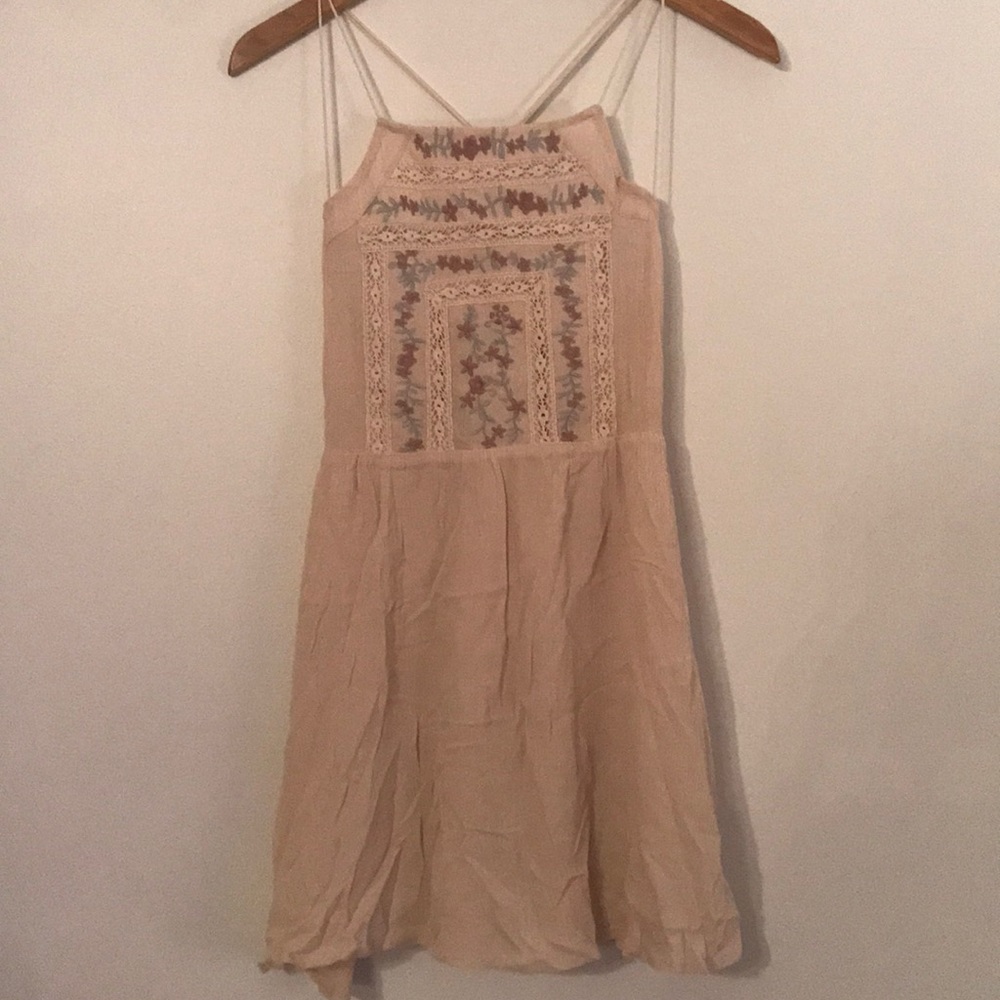 American Threads Crossback Embroidered Dress